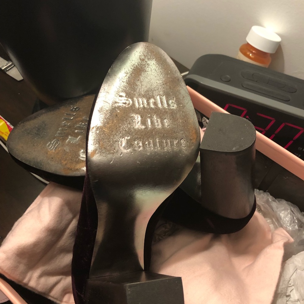 Juicy Couture purple velvet heels. New. Size 10 - Picture 5 of 8